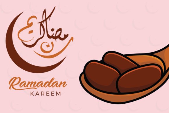 Download Ramadan Kareem Dates in Spoon Vector. - Dates Collection
