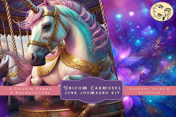 Download Unicorn Charrousel Junk Journaling Kit - Premium Bundle
