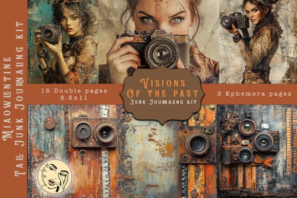 Download Visions of the Past Junk Journaling Kit - Junk journaling Collection