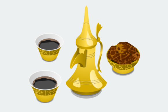 Download Arabian Coffee and Dates in a Bowl - Dates Collection