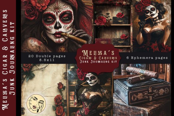Download Melissa's Cigars &amp; C Junk Journaling Kit - Junk journaling Collection