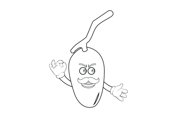 Download Kawaii Cute Fruit Dates Outline - Dates Collection