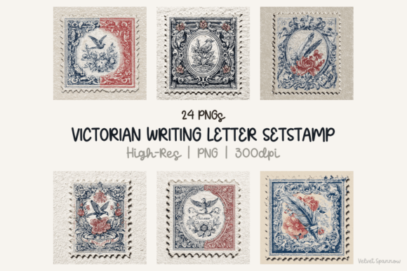 Download Victorian Writing Letter Setstamp 24 Png - Premium Resources