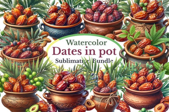 Download Dates in a Pot Clipart Bundle - Dates Collection